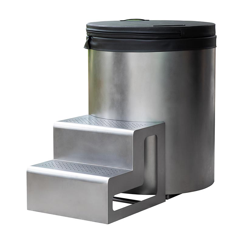 పూర్తి 304 స్టెయిన్‌లెస్ స్టీల్ రౌండ్ కోల్డ్ ప్లంజ్ టబ్